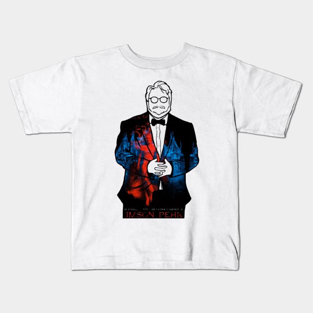 Guillermo Del Toro portrait (Crimson Peak) Kids T-Shirt by Youre-So-Punny